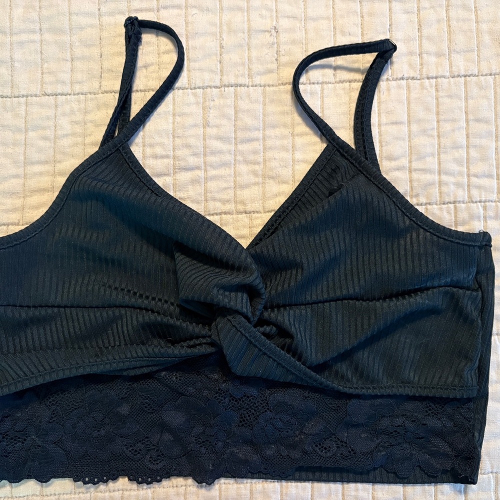 #8 - WINTER CLEAN OUT - SHEIN Black Lace Bralette Crop Top Tank - S